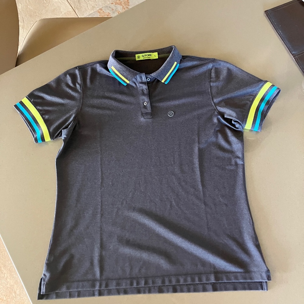 G/Fore ladies golf tipped polo, size L EUC